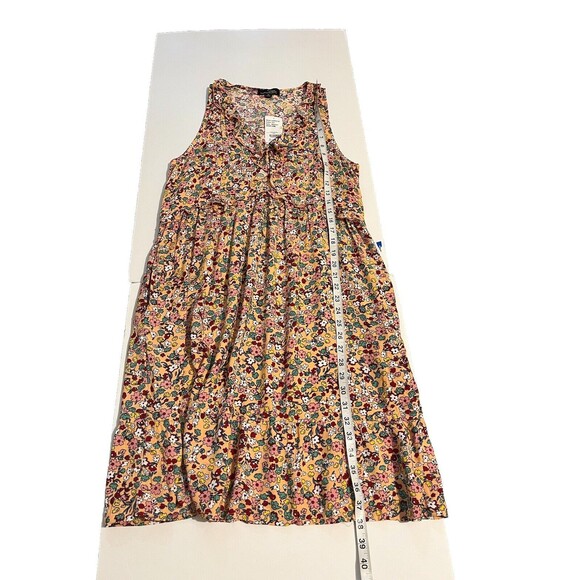 Suzanne Betro Women’s shirt dress Size M Floral V Neck  Ruffle Tiered Sleeveless - Picture 7 of 10